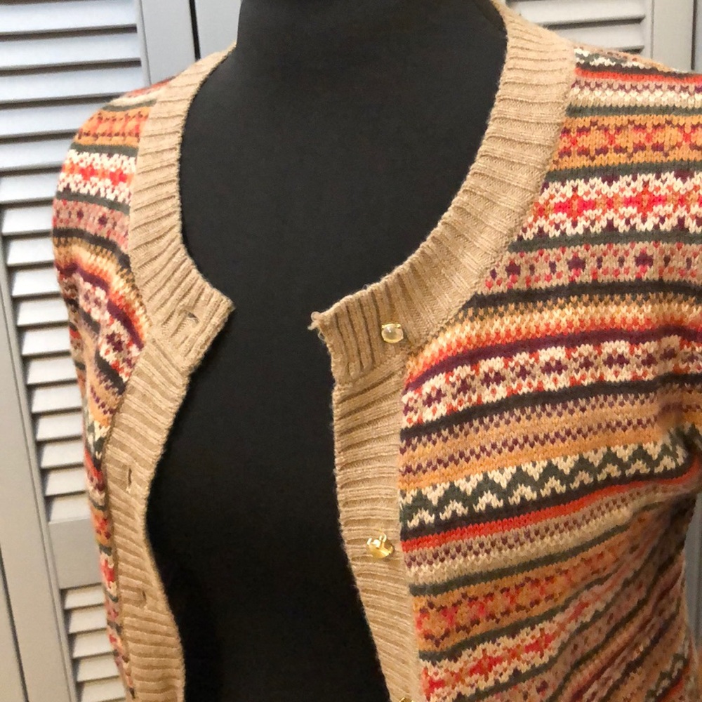 Talbots Multicolored Warm Fair Isle Sweater